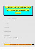 U&period;S&period; History High School EOC Exam Study Guide 2025 Questions and Answers