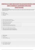 Critical Care Exit Hesi Exam Bundle&vert; Questions And Answers Verifed 100&percnt; Correct