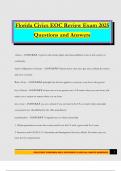 Florida Civics EOC Review Exam 2025 Questions and Answers
