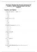 ATI TEAS 7 Mathematics &ndash; Practice Questions for Numbers&comma; Algebra&comma; Measurement & Data Analysis