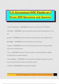U&period;S&period; Government EOC Florida set 1 Exam 2025 Questions and Answers
