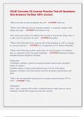 CSLB Concrete C8 License Practice Test &num;4 Questions  And Answers Verified 100&percnt; Correct