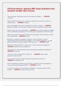 CTE Exam Review- Business MGT Exam Questions And  Answers Verified 100&percnt; Correct