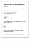 Joint Firepower Course Final exam with answers