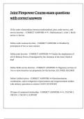 Joint Firepower Course exam questions with correct answers