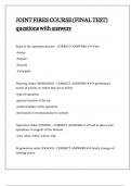 JOINT FIRES COURSE &lpar;FINAL TEST&rpar; questions with answers