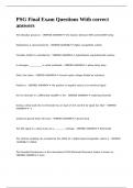 PSG Final Exam Questions With correct answers