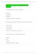 Psych 111 Exam 1 with Questions and Answers