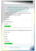 ARPAS Questions with  Correct  Answers  for Specific Exam Mail  supergrades12&commat;gmail&period;com