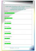 ASTB math Questions with  Correct Answers   for Specific Exam Mail  supergrades12&commat;gmail&period;com