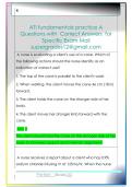 ATI fundamentals practice A  Questions with  Correct Answers  for  Specific Exam Mail  supergrades12&commat;gmail&period;com