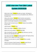 LASD interview Test Q&A Latest Update 2025&sol;2026