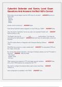CyberArk Defender and Sentry Level Exam  Questions And Answers Verified 100&percnt; Correct