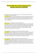  Praxis Family and Consumer Sciences &lpar;5122&rpar; Exam Questions and Answers &vert; Latest 2025 &vert; Guaranteed Pass