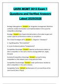 MGT 3013 Ronald Anderson - Exam 1 Questions and Correct Answers Latest 2025&sol;2026 Organization - Answer -A group of people who work together to achieve some specific purpose Management - Answer -1&period; Pursuing goals Efficiently and Effectively 2&period; Integrating 