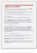 CYSA TEST EXAM QUESTIONS AND ANSWERS  VERIFIED 100&percnt; CORRECT