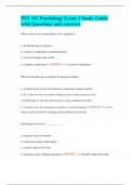 PSY 111 Psychology Exam 3 Study Guide with Questions and Answers