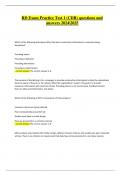 CDR RD Exam Practice Questions and Answers &vert; Latest 2023&sol;2024 &lpar;Graded A&plus;&rpar;