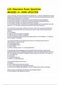 Florida Health and Life Insurance Exam &ndash; Graded A&plus; 2025 &ndash; Complete Question Bank with Correct Answers