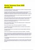 Florida Insurance Exam &ndash; Full Q&A Pack &ndash; 2025 Edition &ndash; Graded A&plus;