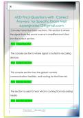 AUD Final Questions with  Correct  Answers  for Specific Exam Mail  supergrades12&commat;gmail&period;com