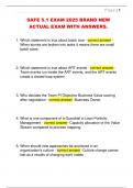 SAFE 5&period;1 EXAM 2025 BRAND NEW  ACTUAL EXAM WITH ANSWERS&period;