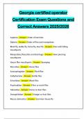 Georgia certified operator Certification Exam Questions and Correct Answers 2025&sol;2026