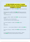 CCMR WHMIS and Safety Training  UPDATED ACTUAL  Exam Questions and  CORRECT Answers 