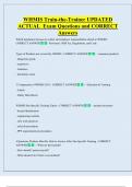 WHMIS Train-the-Trainer UPDATED  ACTUAL  Exam Questions and CORRECT  Answers 