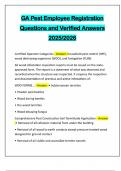 GA Pest Employee Registration Questions and Verified Answers 2025&sol;2026