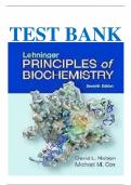 Principles of Biochemistry &ndash; Lehninger &lpar;7th Edition&rpar; &ndash; David L&period; Nelson &ndash; Complete Test Bank with Answers
