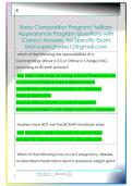 Body Composition Program&sol; Military  Appearance Program Questions with   Correct Answers  for Specific Exam  Mail supergrades12&commat;gmail&period;com