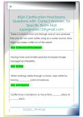 BQA Certification Final Exams  Questions with  Correct Answers  for  Specific Exam Mail  supergrades12&commat;gmail&period;com 