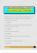 2025 NFHS FOOTBALL TEST QUESTIONS AND ANSWERS