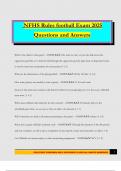 NFHS Rules football Exam 2025 Questions and Answers
