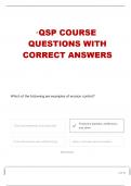 QSP COURSE QUESTIONS WITH CORRECT ANSWERS