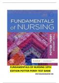 FUNDAMENTALS OF NURSING 10TH  EDITION POTTER PERRY TEST BANK