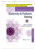 INTRODUCTORY MATERNITY AND PEDIATRIC NURSING 4TH EDITION HATFIELD TEST BANK COMPLETE GUIDE