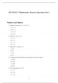 ATI TEAS 7 Mathematics Master Pack 2025 &ndash; Verified Questions&comma; Step-by-Step Solutions & Exam Practice