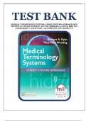 Test Bank for Medical Terminology Systems&semi; A Body Systems Approach 8th Edition &lpar;F&period;A Davis Company&comma; 2017&rpar; by Barbara A&period; Gylys&comma; Isbn no&semi; 9780803658677&comma; &lpar;Chapters 1-15&rpar; COMPLETE TESTY BANK &excl;&excl;&excl;&excl;&excl;&excl;&excl;&excl;&excl;&excl;&excl;&excl;&excl;&excl;&excl;&excl;