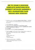 NM 701 EXAM 2 2025&sol;2026  COMPLETE QUESTIONS WITH  CORRECT DETAILED ANSWERS &vert;&vert;  100&percnt; GUARANTEED PASS  <BRAND NEW VERSION> 