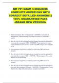 NM 701 EXAM 4 2025&sol;2026  COMPLETE QUESTIONS WITH  CORRECT DETAILED ANSWERS &vert;&vert;  100&percnt; GUARANTEED PASS  <BRAND NEW VERSION> 