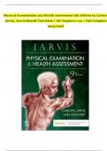  Physical Examination and Health Assessment &ndash; Carolyn Jarvis&comma; Ann Eckhardt &ndash; Test Bank &lpar;Chapters 1&ndash;32&rpar; &ndash; Complete 2025&sol;2026 Material
