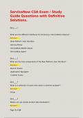 ServiceNow CSA Exam &sol; Study Guide Questions with Definitive Solutions&period;