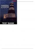 TEST BANK for Managerial Accounting&comma; 13th Canadian Edition by Ray Garrison&comma; Theresa Libby&comma; Alan Webb &vert; All chapters Fully covered