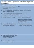 PPN 201 - Week 3 questions and answers graded A&plus; updated