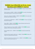 WHMIS Test UPDATED ACTUAL  Exam  Questions and CORRECT Answers 