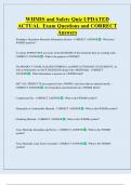 WHMIS and Safety Quiz UPDATED  ACTUAL  Exam Questions and CORRECT  Answers