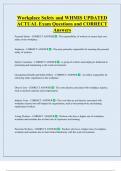 Workplace Safety and WHMIS UPDATED  ACTUAL Exam Questions and CORRECT  Answers