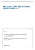 MDU EXAM 1 QUESTIONS WITH 100&percnt; CORRECT ANSWERS&excl;&excl;